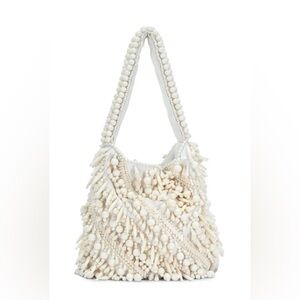 Antik Kraft Anthropology Elegant white Beaded Women's Bag